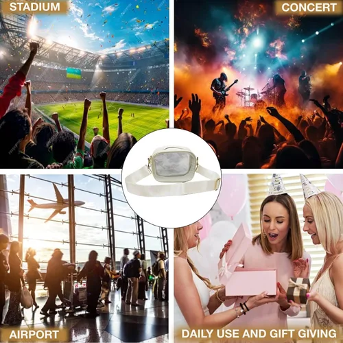 Vista 8 de Clear Bag for Stadium Events, Stadium Approved Clear Crossbody Purse Bag with 4 Detachable Straps and Mini Transparent Bag
