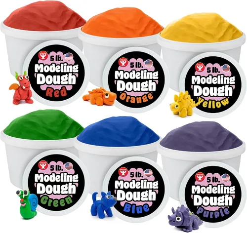 Vista 14 de Hygloss Masa de Modelado para Niños – Masa Sensorial Segura y No Tóxica para Artes y Manualidades – Tubo de 1.4 kg – Arcilla de Juego