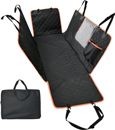 Vista 10 de Amazon Basics Funda impermeable para asiento de automóvil para perro, protector a prueba de arañazos para mascotas, banco trasero de automóvil, 56 x
