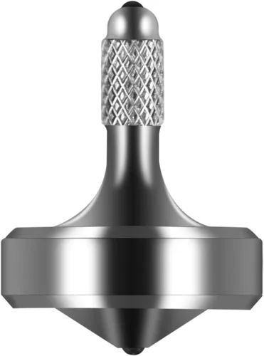 Vista 11 de Exquisita parte superior giratoria de metal, juguete para ansiedad de acero inoxidable muy bien mecanizado, equilibrio perfecto durante más de 9