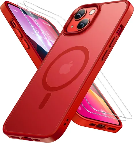 Vista 30 de Miracase Funda diseñada para iPhone SE 2022/SE 2020/7/8, funda multicolor de silicona a prueba de golpes (rojo)