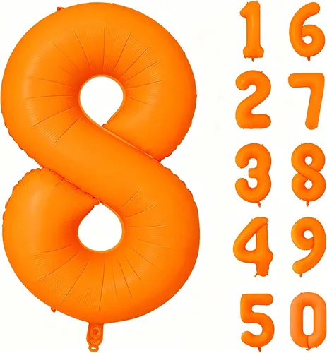Vista 97 de Globos gigantes de helio de aluminio de 40 pulgadas, color negro, globos digitales grandes del número 0 para decoración de fiesta de cumpleaños