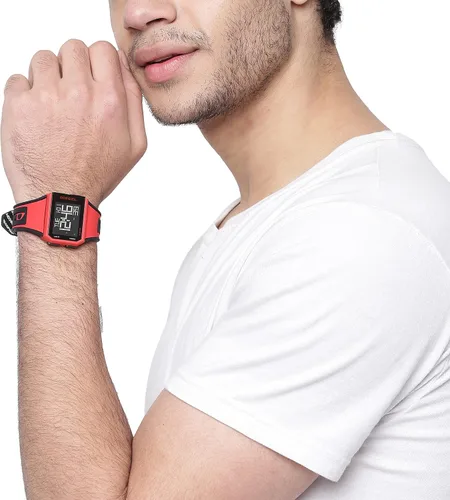 Vista 7 de Diesel Reloj digital de acero inoxidable picado y silicona para hombre Reloj digital picado - DZ1943