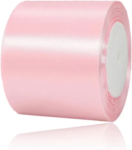 Vista 64 de Cinta de Satén Beige de Color Sólido, 1-1/2 Pulgadas x 25 Yardas, Cinta de Satén de Tela para Envolver Regalos, Manualidades, Hacer Lazos