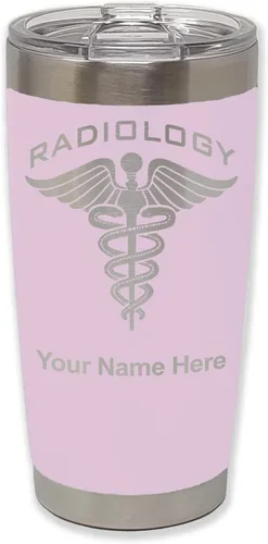 Vista 26 de LaserGram Vaso personalizado de 20 onzas, radiología (negro) Regalo grabado para radiólogos, acero inoxidable aislado al vacío, grabado con láser
