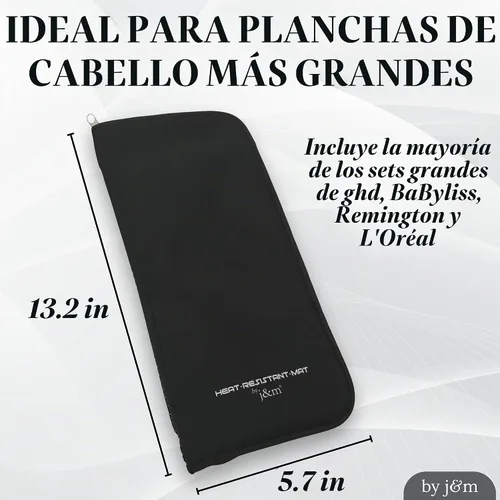 Vista 8 de j&m - Plancha de silicona para alisar el cabello, con alfombrilla a prueba de calor para rizar, varitas, planchas, se adapta a ghd, BaByliss
