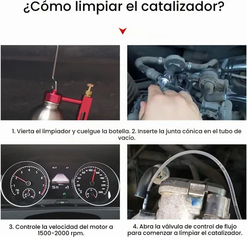 Vista 3 de Botella Colgante de Limpieza Catalítica para Sistema de Combustible y Escape 600ML