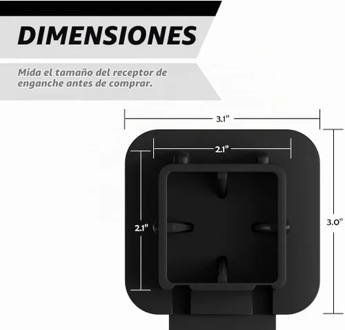Vista 3 de Cubierta de enganche de remolque de 2 pulgadas con huellas de patas, cubierta de enganche de remolque de remolque, inserción de enchufe, cubierta