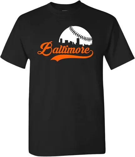Vista 21 de Xtreme Apparrel Cityscape Skyline - Camiseta para hombre para fanáticos del béisbol