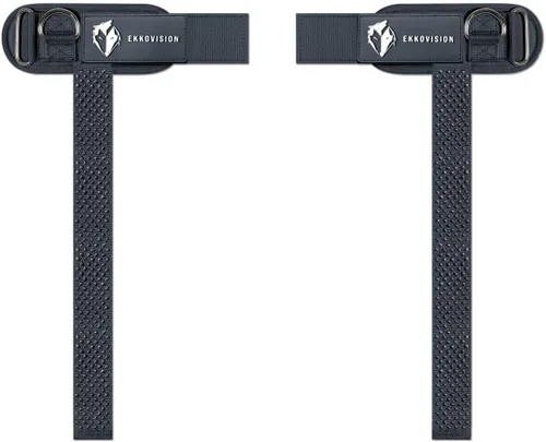 Vista 7 de Ekkovision Correas de levantamiento de pesas con anillo en D con puños, soporte de muñeca para hombres, correas de elevación gruesas y cómodas