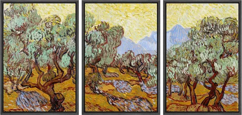 Vista 48 de wall26 Lienzo enmarcado para pared, juego de arte con flores de almendra de Vincent Van Gogh, naturaleza, ilustraciones de área silvestre, bellas