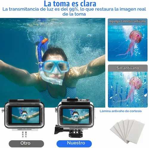 Vista 5 de PCTC 45M (148ft) Funda impermeable para DJI Osmo Action5 Pro
