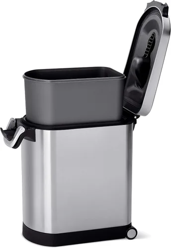 Vista 5 de simplehuman Contenedor mediano de almacenamiento de alimentos para mascotas, 25 litros, 27 lb / 12.2 kg, para alimentos para perros, gatos y aves