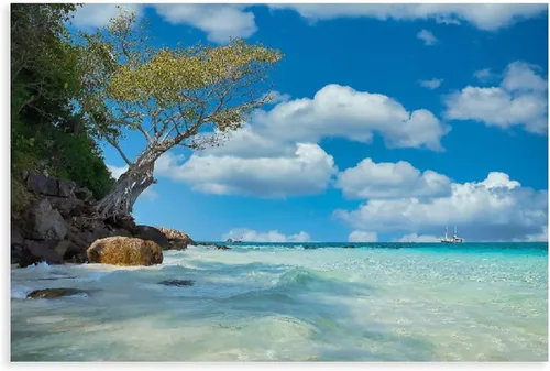 Vista 10 de NIUZWDE Arte de pared de playa, lienzo de playa, pósteres de playa, impresiones de playa, pinturas de naturaleza, mar, naturaleza, arte de pared