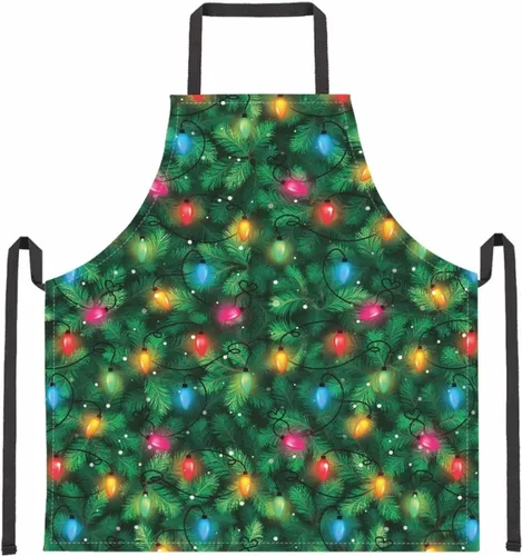 Vista 88 de Dreaweet Delantal de cocina unisex con cuello ajustable de Navidad