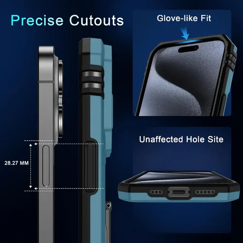 Vista 51 de DEERLAMN Funda para iPhone Xs Max con funda deslizante para cámara + protector de pantalla, soporte giratorio de anillo de grado militar a prueba