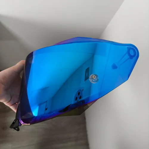 Vista 14 de Escudo para KYT R2R, R2R PRO Visera Casco Moto con protección UV (Plata-Para el día)