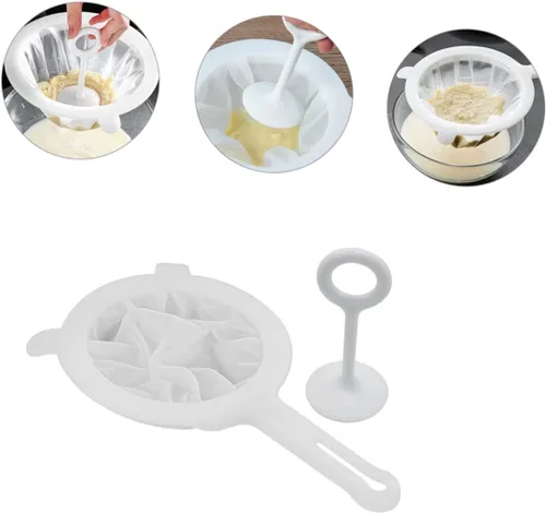 Vista 2 de BESTonZON 2 juegos de colador de malla ultra fina con filtro de malla de barra de prensa para jugo de leche de malla fina colador para uso en cocina