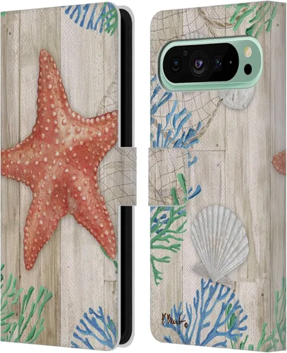 Vista 19 de Head Case Designs Officially Licensed Paul Brent Agate Mermaid Coastal Leather Wallet Case Compatible with Google Pixel 9 Pro XL