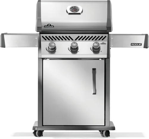 Vista 11 de Napoleon Rogue 525 Parrilla de Gas Natural, Negra, Rejillas de Acero Inoxidable, Barbacoa Resistente de 4 Mecheros Black, Outdoor BBQ, 48,000