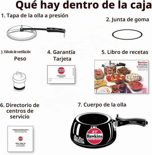 Vista 5 de Hawkins Contura XT - Olla de presión, Negro