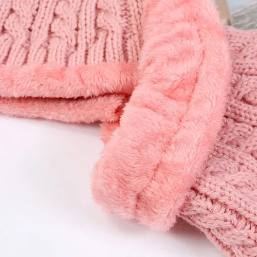 Vista 6 de Gorros de invierno para mujer, de una pieza, con forro polar, de punto, pasamontañas, con cuello de calavera, bufanda circular, sombrero de nieve