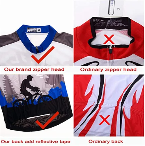 Vista 6 de JPOJPO - Maillot de ciclismo para hombre, manga corta + 5D acolchado pantalones cortos verano de secado rápido S-3XL