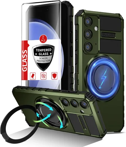 Vista 20 de Funda magnética para Samsung Galaxy Note 20 Ultra compatible con carga inalámbrica MagSafe, con 1 protector de pantalla, anillo de soporte integrado