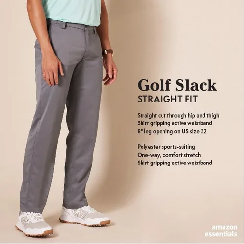 Vista 2 de Tienda Essentials Pantalón de golf elástico de corte recto para hombre