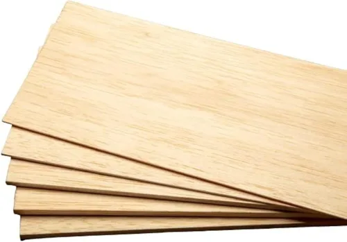 Vista 3 de Binos - Hojas de madera de balsa, tablón fino de madera de balsa, perfecto para modelar, manualidades, aficiones, láser, quema de madera, aviones
