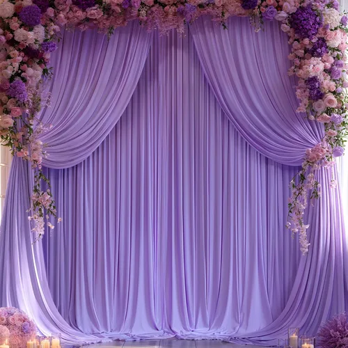 Vista 57 de Cortinas de fondo azul bebé de 8 x 10 pies para bodas, cortinas de fondo de poliéster sin arrugas, para baby shower, fiestas de cumpleaños