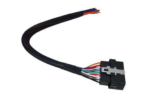 Vista 8 de OBD2 J1962 macho a extremo abierto 16pin cable de coleta de 1 pie/11.8 in (cable macho)