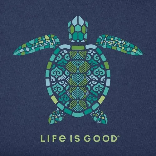 Vista 2 de Camiseta de manga corta con diseño de tortuga mandala para hombre