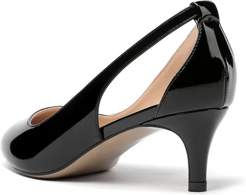 Vista 7 de MERRORI Zapatos de tacón bajo con punta puntiaguda para mujer, de 2 pulgadas