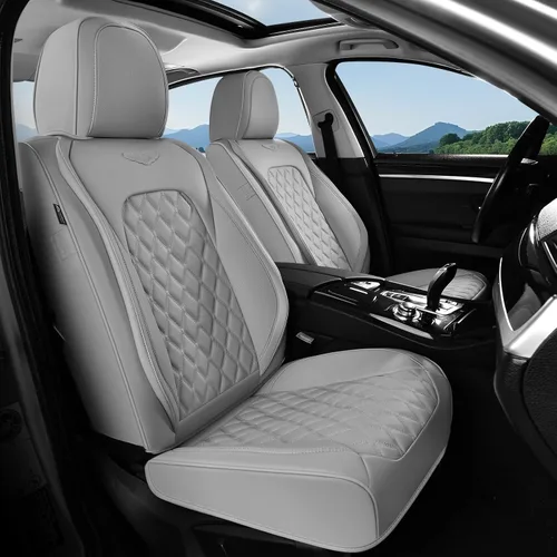 Vista 30 de Coverado Fundas de asiento delantero, fundas de asiento delantero de automóvil, fundas de asiento de piel de napa para automóviles, fundas