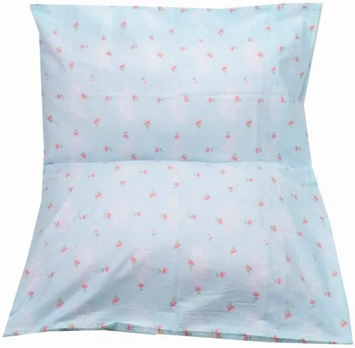 Vista 5 de Funda de almohada azul de 2 piezas para cabello y piel, 100% algodón, tamaño estándar, con cierre de sobre, 20 x 30 pulgadas