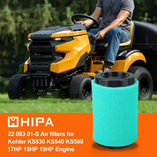 Vista 2 de Hipa 22 083 01-S 22 883 01-S1 Filtro de aire para Cub Cadet XT1 LT42 Kohler 5400 Series KS530-595 17 18 19 19.5HP Motor de cortacésped Reemplazo