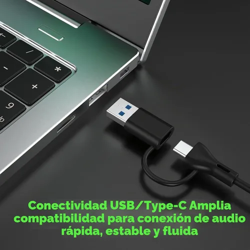 Vista 5 de INGA - Altavoces para computadora con micrófono, modos de juego y música