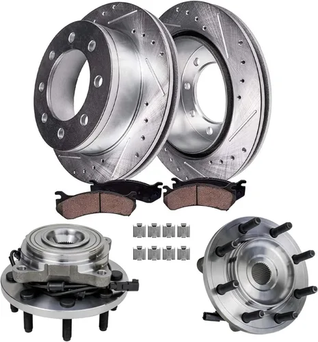 Vista 15 de Detroit Axle - Kit de freno delantero para Hyundai Nexo 2019-2024, rotores de freno perforados y ranurados, pastillas de freno de cerámica