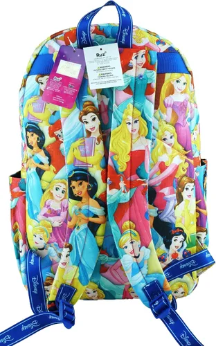 Vista 4 de Wondapop Disney Princess - Mochila de 17 pulgadas con compartimento para laptop (azul princesa)