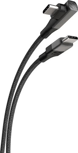 Vista 10 de Scosche CCB1-SP Strikeline Premium USB-C a USB-C Cable trenzado de carga y sincronización de 1 pie, color negro