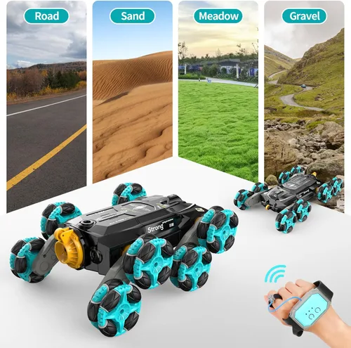Vista 5 de 8WD Vehículos de Acrobacias RC con Detección de Gestos - Juguetes y Regalos para Niños de 8, 9, 10, 11, 12 Años, Niños y Niñas, Coches de Control