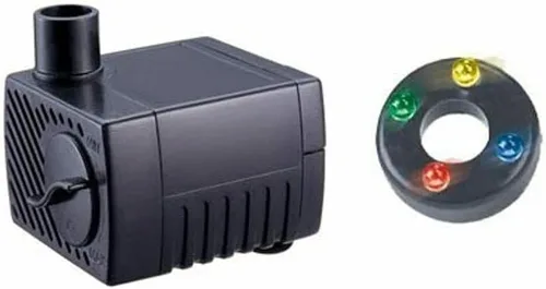 Vista 3 de Jebao Bomba de fuente PP-333LV LED con anillo LED de 4 colores, 66 GPH