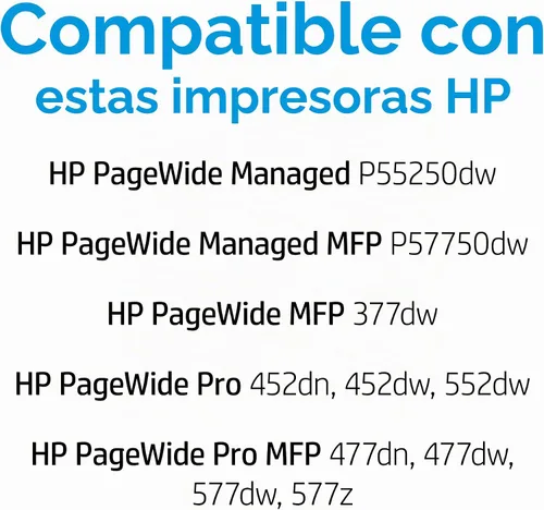 Vista 2 de HP 972A PageWide Black Ink Cartridge Works with Pro 452, 477, 552dw, 577 Series F6T80AN