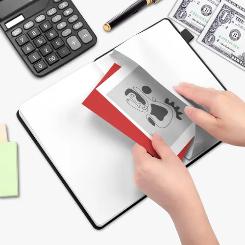 Vista 5 de JUBTIC Registros de cheques A5 para chequera personal, registros de transacciones de contabilidad para pequeñas empresas. Rastrea pagos, finanzas