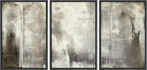 Vista 281 de wall26 Lienzo enmarcado para pared, juego de arte de acuarela pastel, paisaje rural, ilustraciones con formas abstractas, arte moderno, decorativo