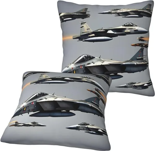Vista 3 de Juego de 2 fundas de almohada cuadradas para sofá, cama, sofá, dormitorio, automóvil