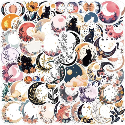 Vista 23 de Aurora Stickers 50Pcs Polar Lights Waterproof Vinyl Decals