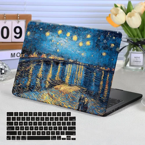 Vista 21 de Funut Funda para MacBook Pro de 13 pulgadas 2025 2024-2016 versión M2 M1 A2338 A2251 A2289 A2159 A1989 A1708 A1706, carcasa rígida de plástico
