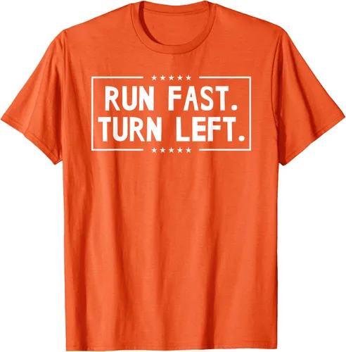 Vista 92 de Run Fast Turn Left - Camiseta para correr de pista y campo